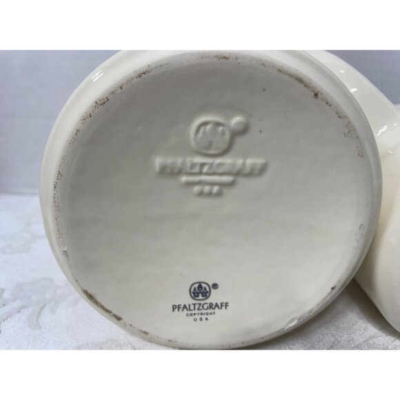 Pfaltzgraff Floral Creamer & Sugar Set Lid Pastel Roses Trousseau Retired - Picture 4 of 4